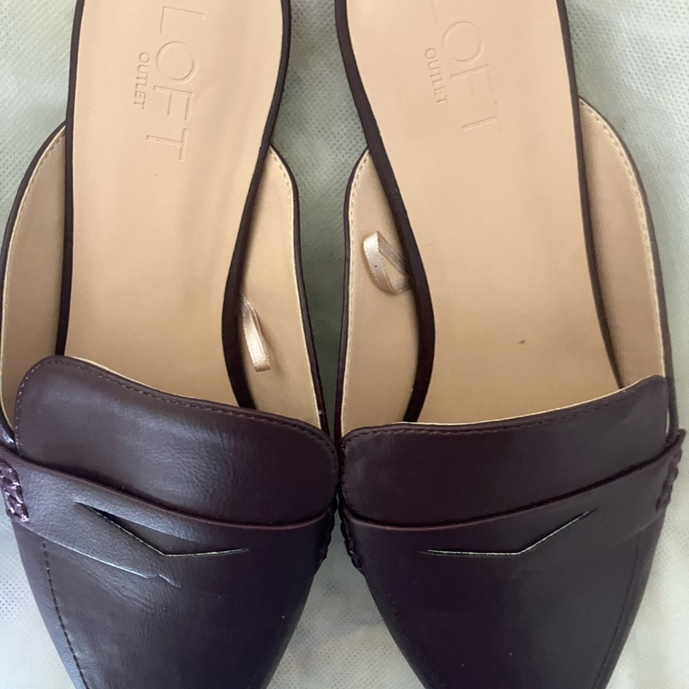LOFT Women's Dark Purple Flats